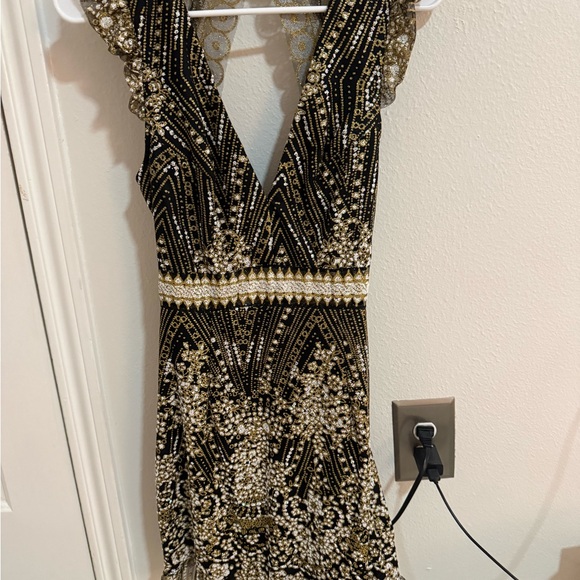 Hello Molly Dresses & Skirts - Hello Molly Black and Gold Backless Dress